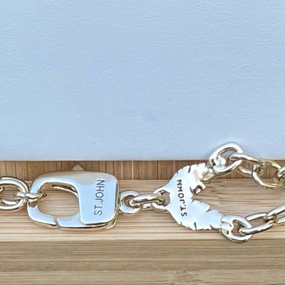 NWOT St. John Designer Gold & Green Crystal Leaf Chain Belt or Necklace. Luxury - Picture 8 of 13